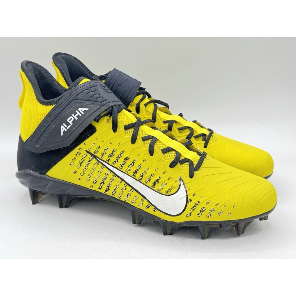 Nike Alpha Menace Pro 2 Mid Opti Yellow Football Cleats AQ3209-701 Men’s Size 10